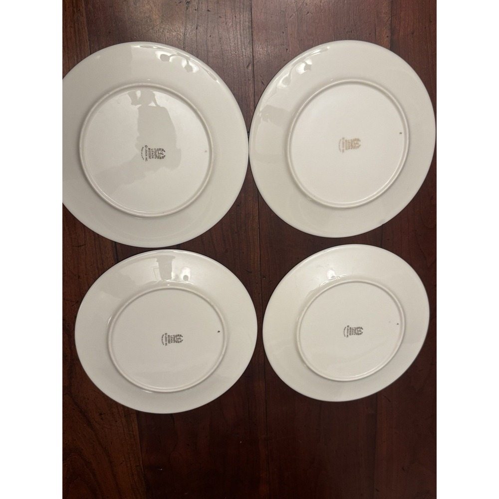Set of 4 Lenox Aristocrat Salad Plate 8 1/8" Gold Rim - Picture 4 of 6